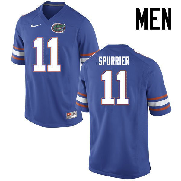 Florida Gators Men #11 Steve Spurrier College Football Jersey Blue
